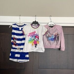 Bundle of Disney Store Parks Girls Clothing Size XS/4 Minnie Mouse and Frozen